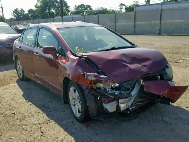 1HGFA16828L027903 - 2008 HONDA CIVIC MAROON photo 1