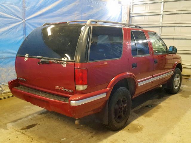 1GKDT13W9T2533962 - 1996 GMC JIMMY RED photo 4