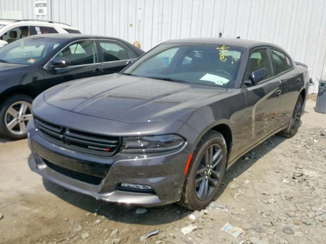 2C3CDXJG1KH589519 - 2019 DODGE CHARGER SX GRAY photo 2