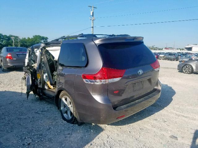 5TDKK3DC4ES503558 - 2014 TOYOTA SIENNA LE GRAY photo 3