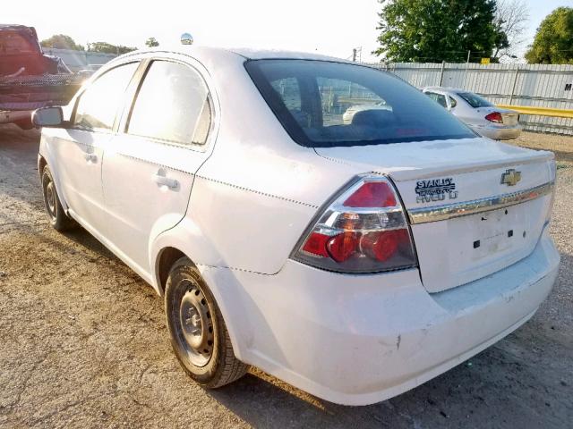 KL1TD5DE3AB123051 - 2010 CHEVROLET AVEO LS WHITE photo 3