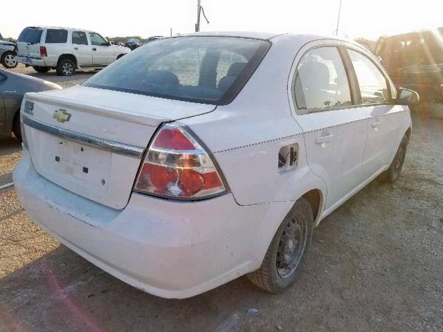 KL1TD5DE3AB123051 - 2010 CHEVROLET AVEO LS WHITE photo 4