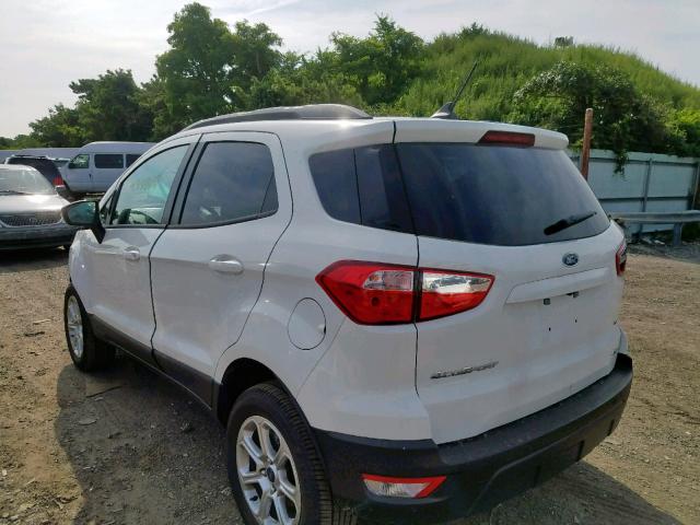 MAJ6S3GL0KC264400 - 2019 FORD ECOSPORT S WHITE photo 3