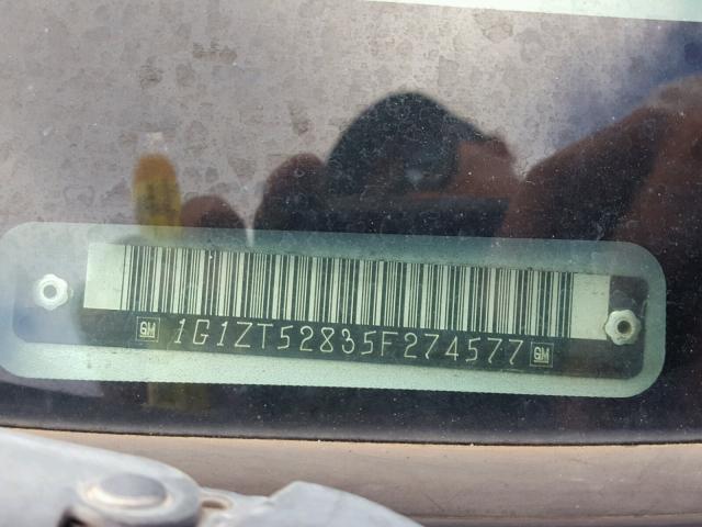 1G1ZT52835F274577 - 2005 CHEVROLET MALIBU LS Gümüş foto 10