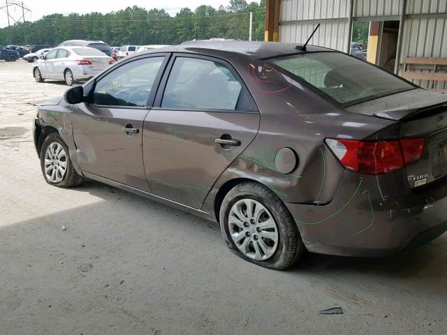 KNAFU4A26D5666596 - 2013 KIA FORTE EX BROWN photo 9