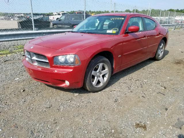 2B3CA3CVXAH108708 - 2010 DODGE CHARGER SX RED photo 2