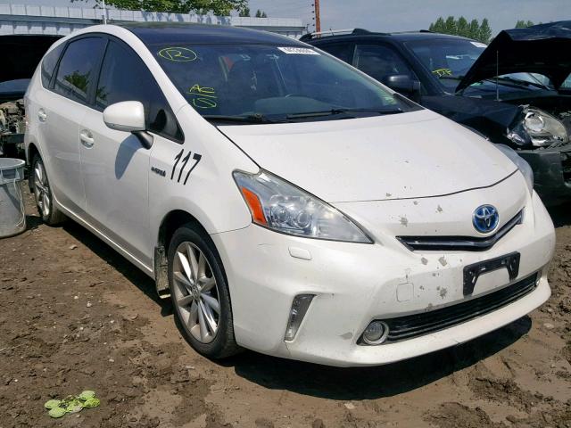 JTDZN3EU8D3217371 - 2013 TOYOTA PRIUS V WHITE photo 1