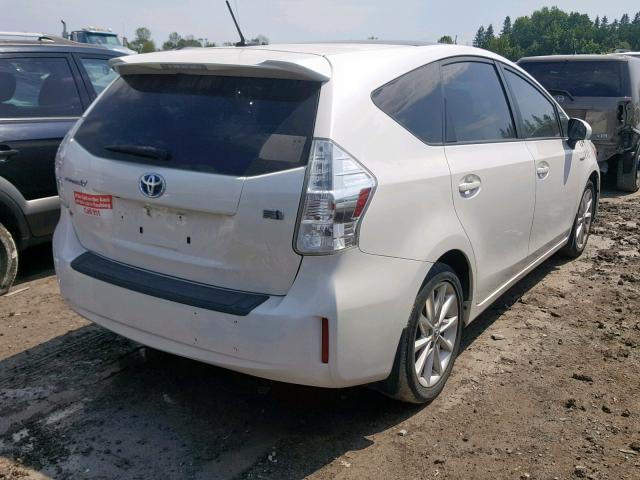 JTDZN3EU8D3217371 - 2013 TOYOTA PRIUS V WHITE photo 4