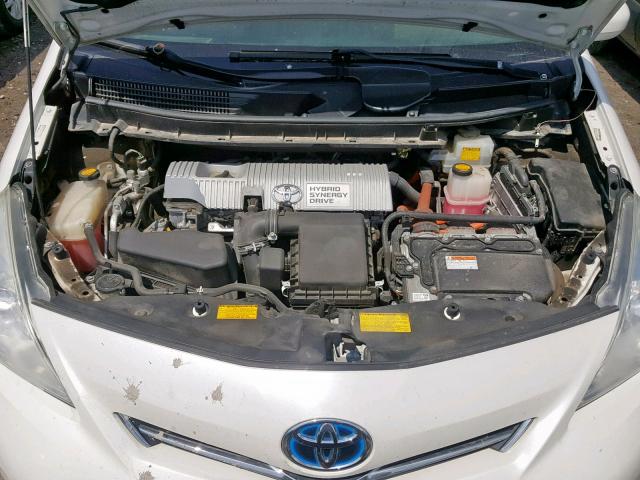 JTDZN3EU8D3217371 - 2013 TOYOTA PRIUS V WHITE photo 7