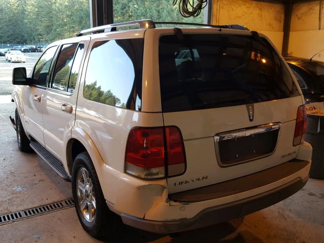 5LMEU68H04ZJ08698 - 2004 LINCOLN AVIATOR 白色 照片 3