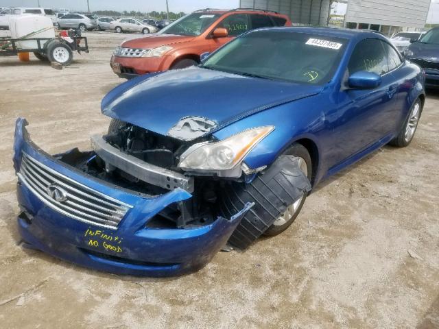 JNKCV66E09M724876 - 2009 INFINITI G37 BASE BLUE photo 2