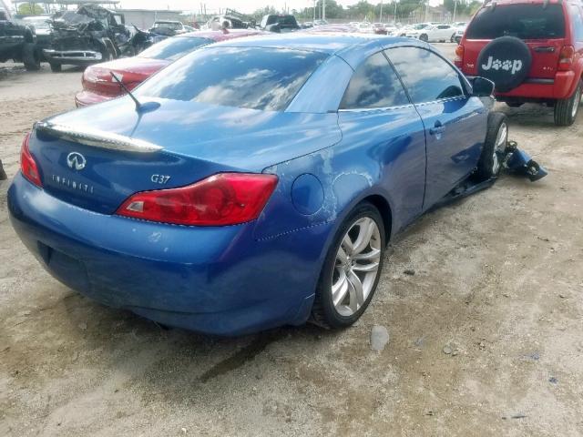 JNKCV66E09M724876 - 2009 INFINITI G37 BASE BLUE photo 4