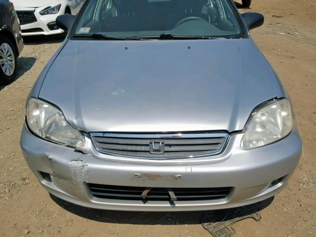 2HGEJ6616YH548602 - 2000 HONDA CIVIC BASE SILVER photo 9