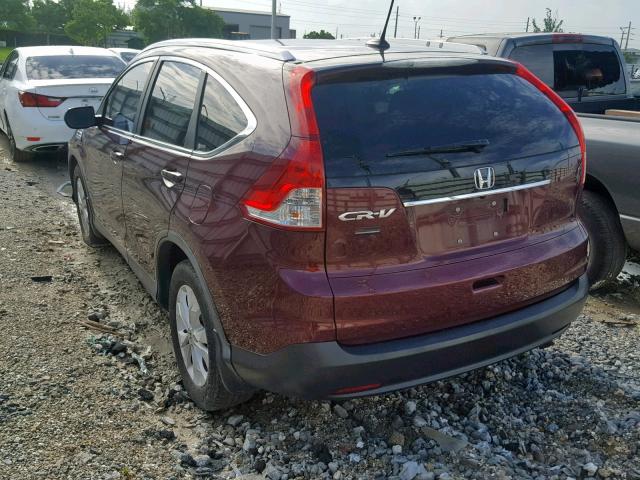 5J6RM3H79CL024566 - 2012 HONDA CR-V EXL RED photo 3