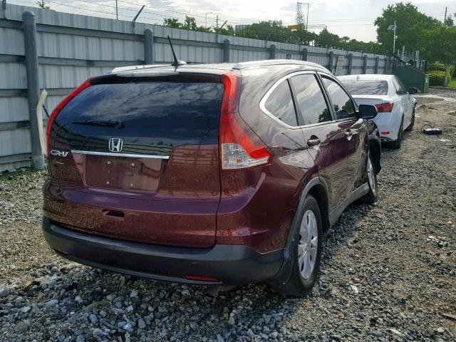 5J6RM3H79CL024566 - 2012 HONDA CR-V EXL RED photo 4