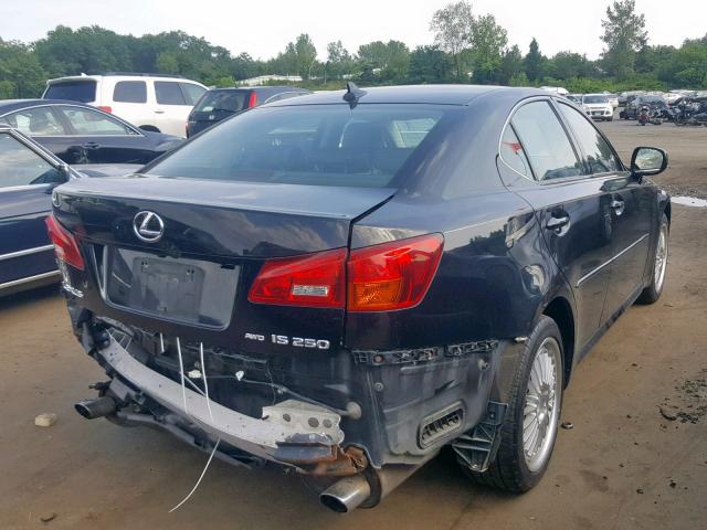 JTHCK262682024586 - 2008 LEXUS IS 250 BLACK photo 4