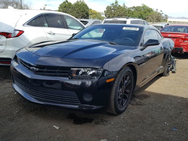 2G1FE1E3XE9246709 - 2014 CHEVROLET CAMARO LS BLACK photo 2