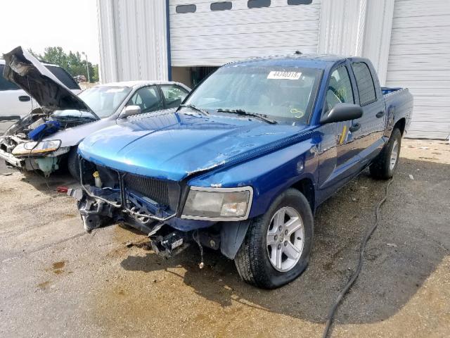 1D7CE3GK0AS217325 - 2010 DODGE DAKOTA SXT BLUE photo 2