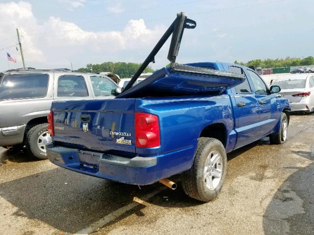 1D7CE3GK0AS217325 - 2010 DODGE DAKOTA SXT BLUE photo 4