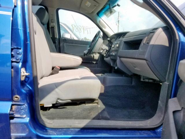 1D7CE3GK0AS217325 - 2010 DODGE DAKOTA SXT BLUE photo 5