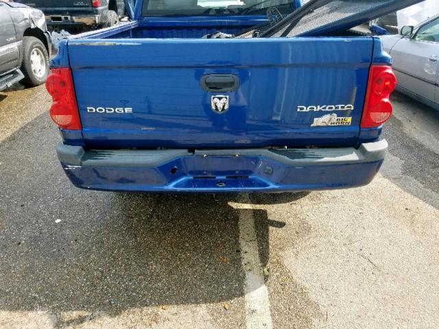 1D7CE3GK0AS217325 - 2010 DODGE DAKOTA SXT BLUE photo 9