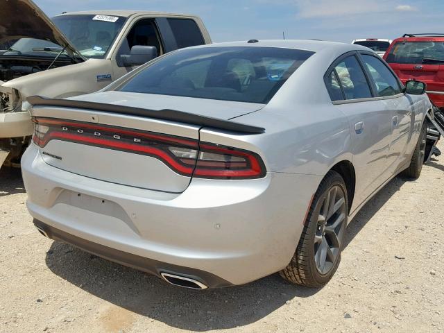 2C3CDXBG3KH615388 - 2019 DODGE CHARGER SX SILVER photo 4