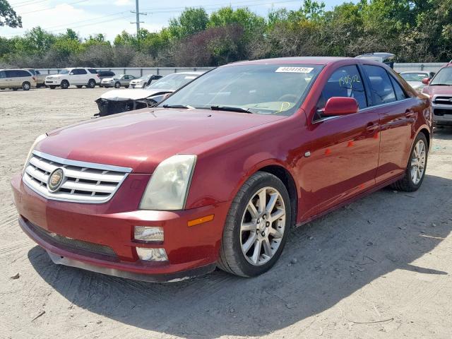 1G6DC67A550189393 - 2005 CADILLAC STS RED photo 2