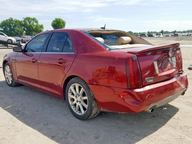 1G6DC67A550189393 - 2005 CADILLAC STS RED photo 3