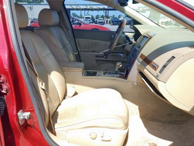 1G6DC67A550189393 - 2005 CADILLAC STS RED photo 5