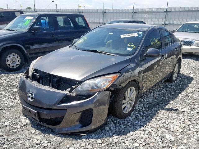 JM1BL1V71C1692408 - 2012 MAZDA 3 I GRAY photo 2