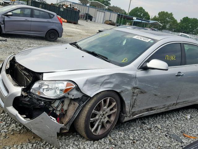 1G1ZG5E73CF287947 - 2012 CHEVROLET MALIBU LTZ ვერცხლისფერი ფოტო 9