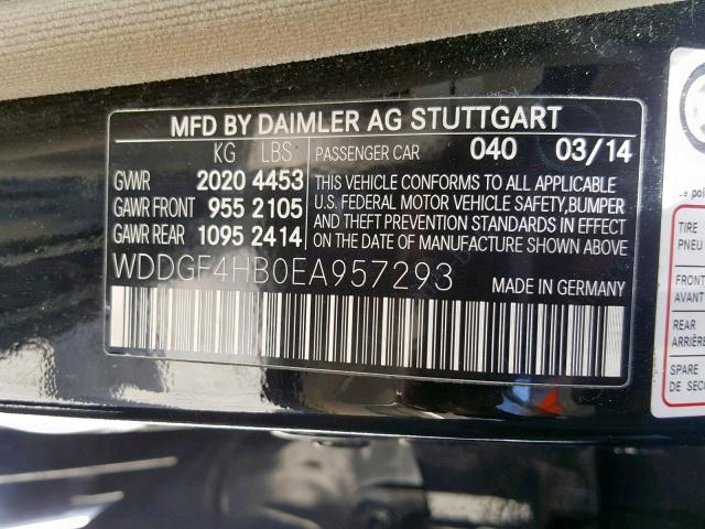 WDDGF4HB0EA957293 - 2014 MERCEDES-BENZ C 250 BLACK photo 10