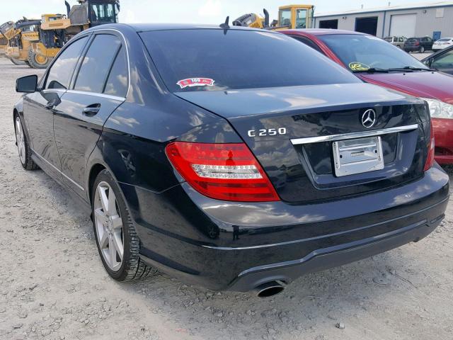 WDDGF4HB0EA957293 - 2014 MERCEDES-BENZ C 250 BLACK photo 3