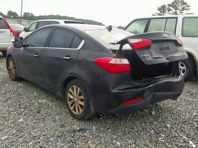 KNAFX4A88F5262178 - 2015 KIA FORTE EX BLACK photo 3