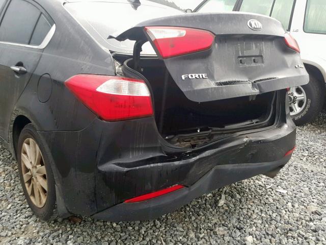 KNAFX4A88F5262178 - 2015 KIA FORTE EX BLACK photo 9