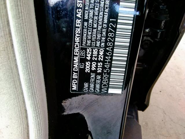 WDBRF54H46A828721 - 2006 MERCEDES-BENZ C 280 BLACK photo 10