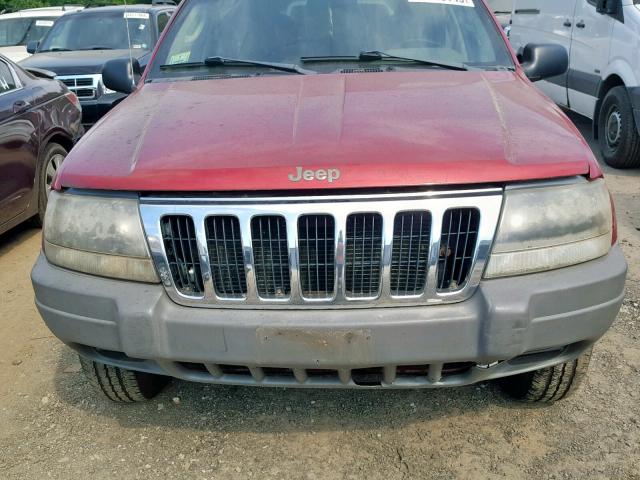 1J4GW48S12C221550 - 2002 JEEP GRAND CHER RED photo 9