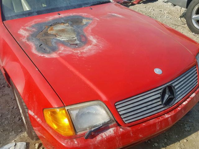 WDBFA66E6NF054659 - 1992 MERCEDES-BENZ 500 SL RED photo 9