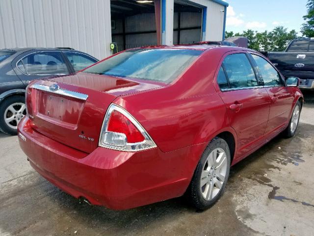 3FAHP08116R189865 - 2006 FORD FUSION SEL RED photo 4