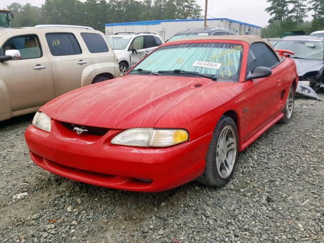 1FALP45X3VF127681 - 1997 FORD MUSTANG GT RED photo 2