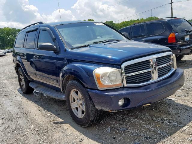 1D4HB48N05F568163 - 2005 DODGE DURANGO SL BLUE photo 1