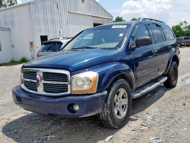 1D4HB48N05F568163 - 2005 DODGE DURANGO SL BLUE photo 2