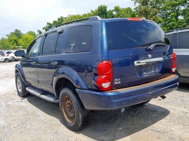 1D4HB48N05F568163 - 2005 DODGE DURANGO SL BLUE photo 3