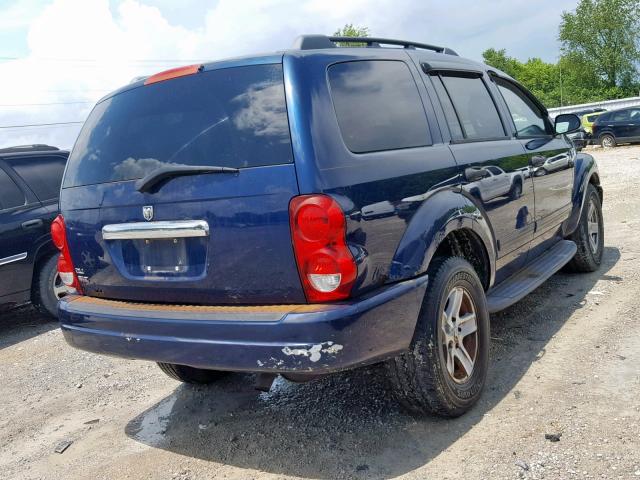 1D4HB48N05F568163 - 2005 DODGE DURANGO SL BLUE photo 4