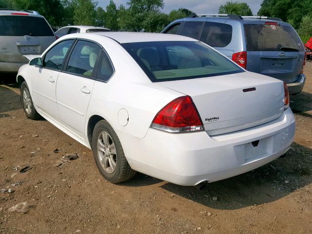 2G1WF5E31D1266302 - 2013 CHEVROLET IMPALA LS WHITE photo 3