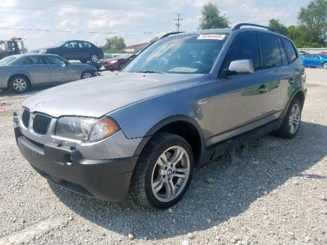 WBXPA93495WD04629 - 2005 BMW X3 3.0I SILVER photo 2