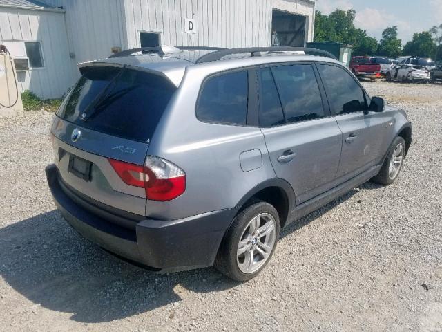 WBXPA93495WD04629 - 2005 BMW X3 3.0I SILVER photo 4