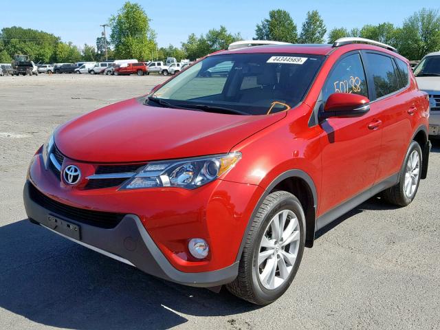 2T3DFREV2DW115094 - 2013 TOYOTA RAV4 LIMIT RED photo 2