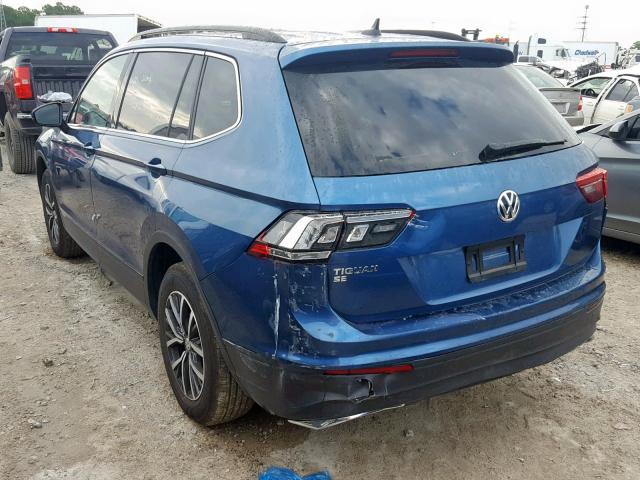 3VV3B7AXXKM148847 - 2019 VOLKSWAGEN TIGUAN SE BLUE photo 3