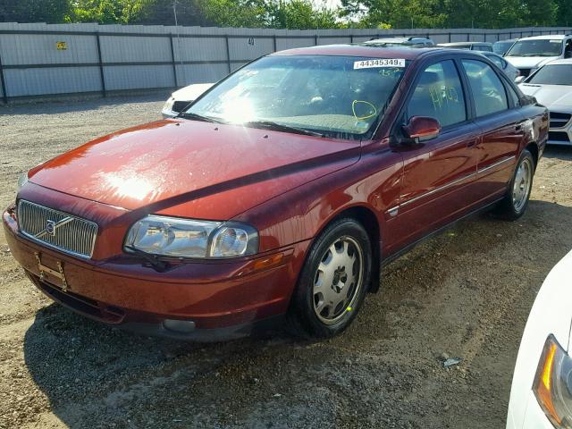 YV1TS92D721281457 - 2002 VOLVO S80 MAROON photo 2